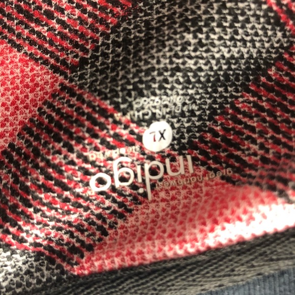 Indigo XL buffalo check sleep shirt - Picture 2 of 2